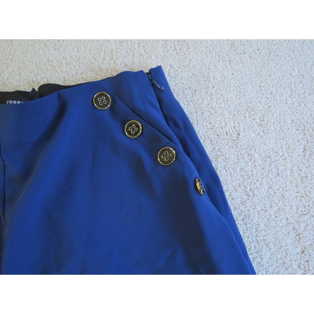 Torrid Blue Stretch Sailor Button Wide Leg Pants Womens Size 20 Regular - Picture 2 of 14